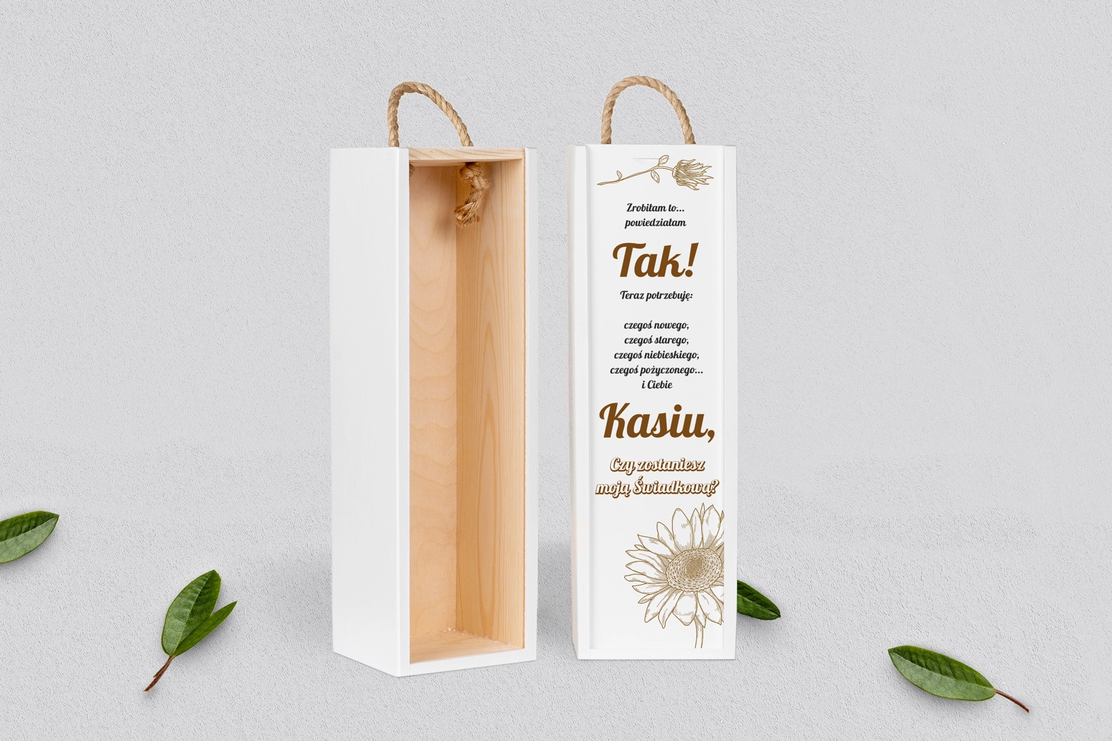 Prośba o Świadkowanie - SNW biała Sunflowers Motyw 3