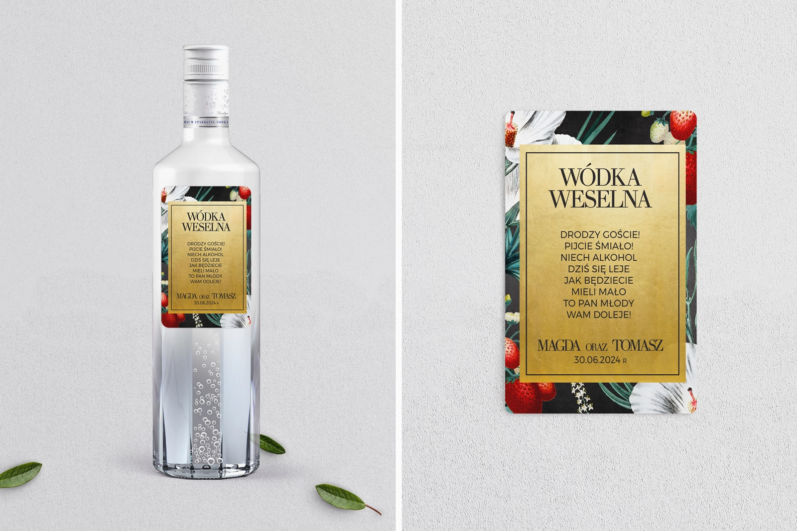 Naklejki na alkohol - Amore - Motyw 3