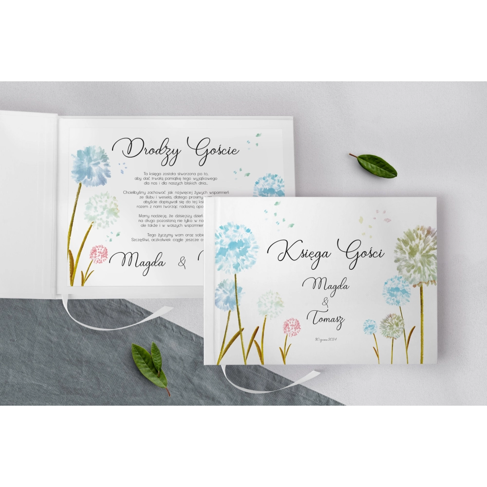 Księga Gości Weselnych Biały Czas - Motyw 4