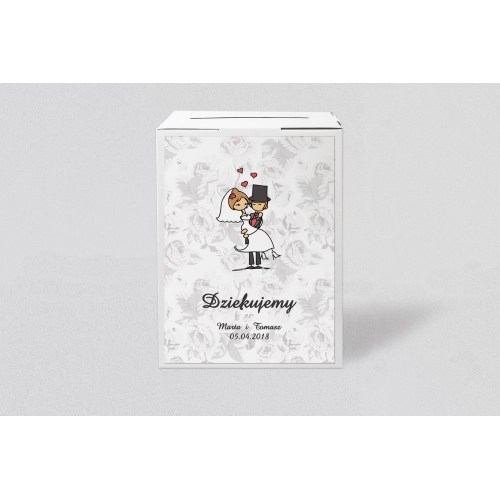 Pudełko na koperty i pieniądze Zakochani Motyw 3