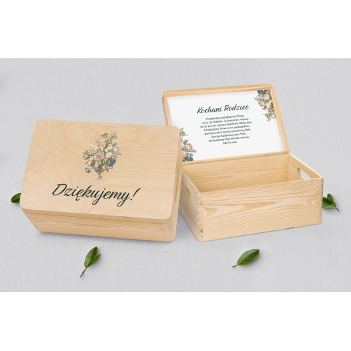 Skrzyneczka dla Rodziców - naturalna Rustic Summer Motyw 1