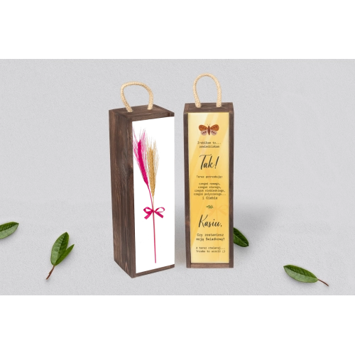 Prośba o Świadkowanie - SNW Akryl brązowa Butterflies - Motyw 2