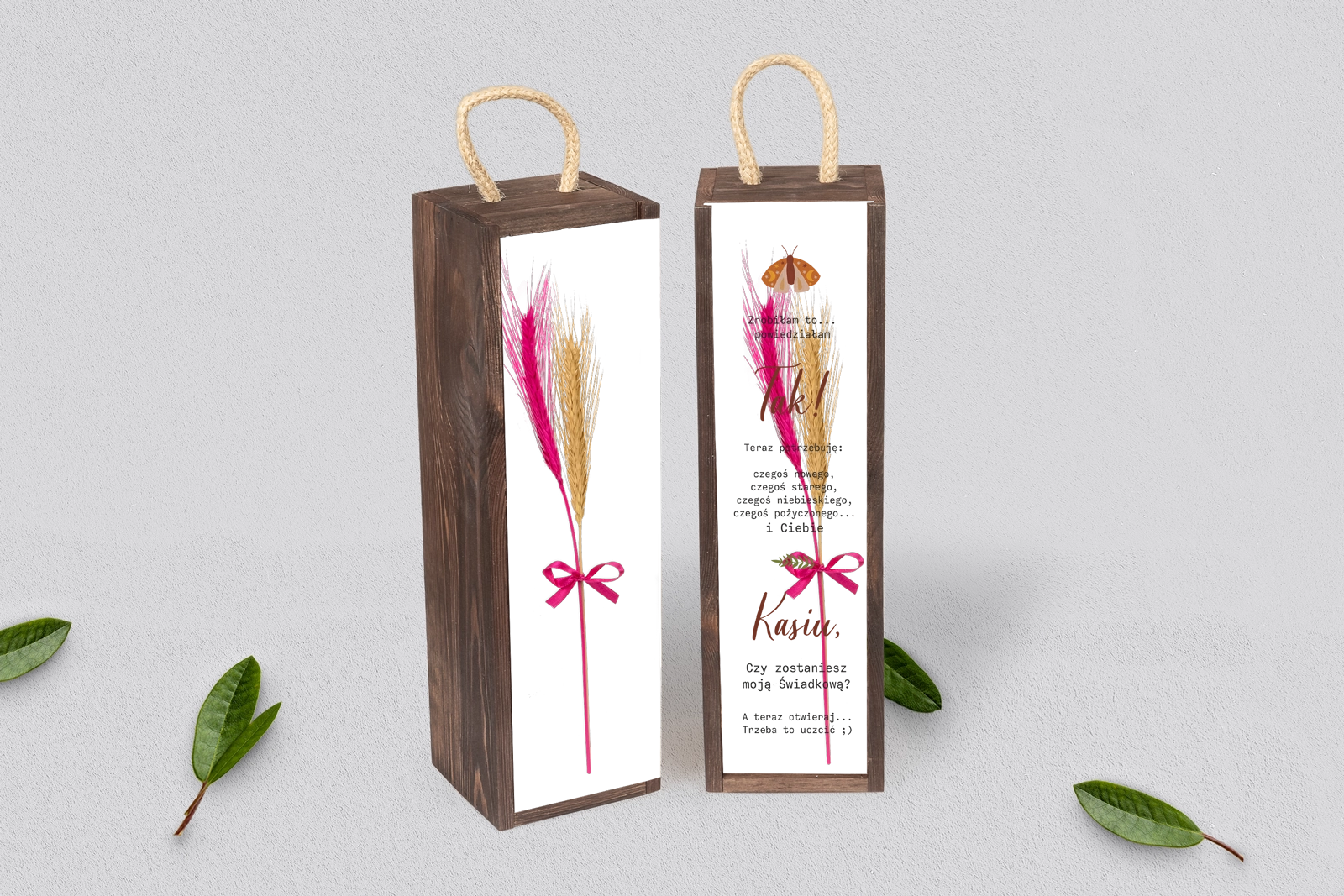 Prośba o Świadkowanie - SNW Akryl brązowa Butterflies - Motyw 3