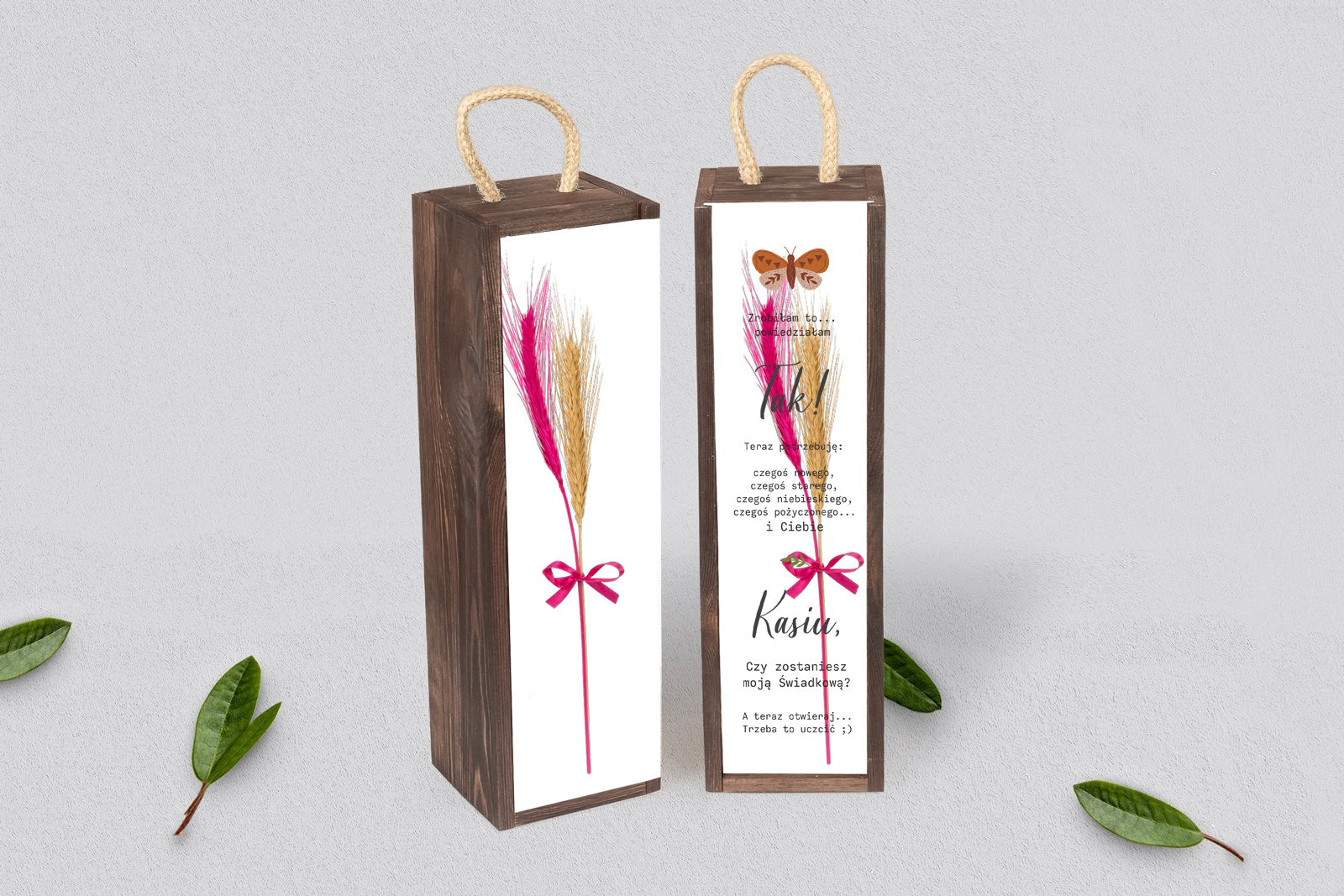 Prośba o Świadkowanie - SNW Akryl brązowa Butterflies - Motyw 2