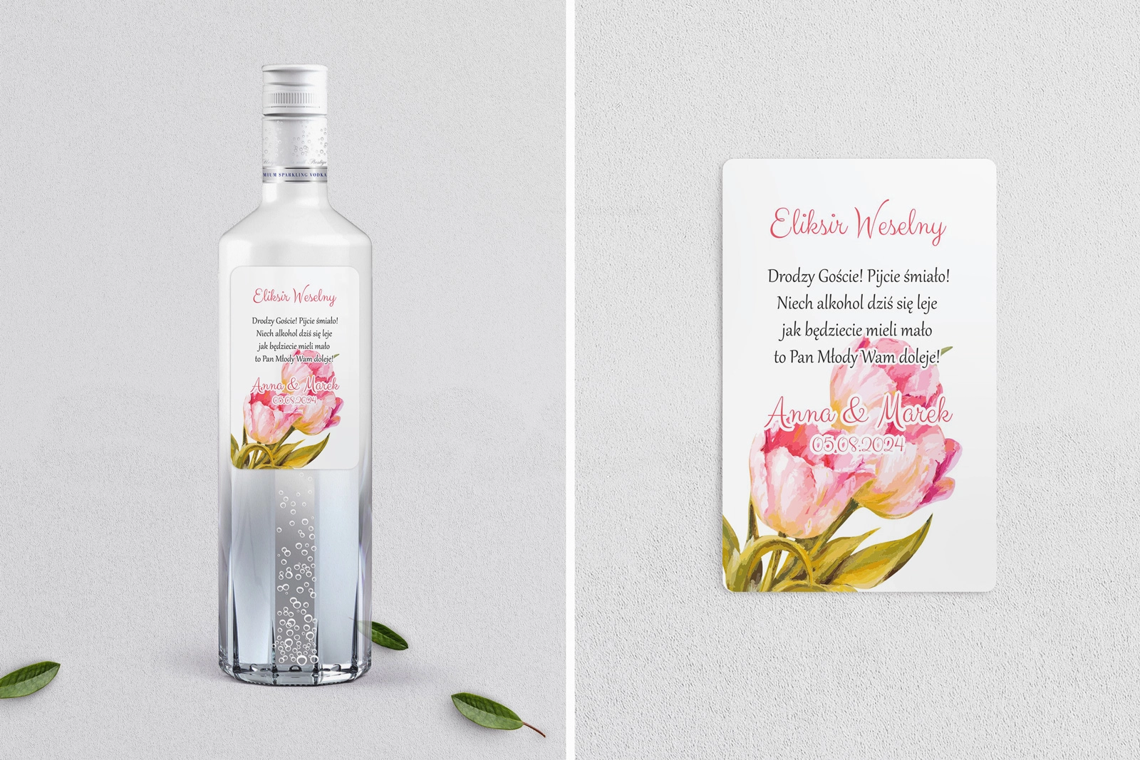 Naklejki na alkohol - Sweet Love Motyw 4