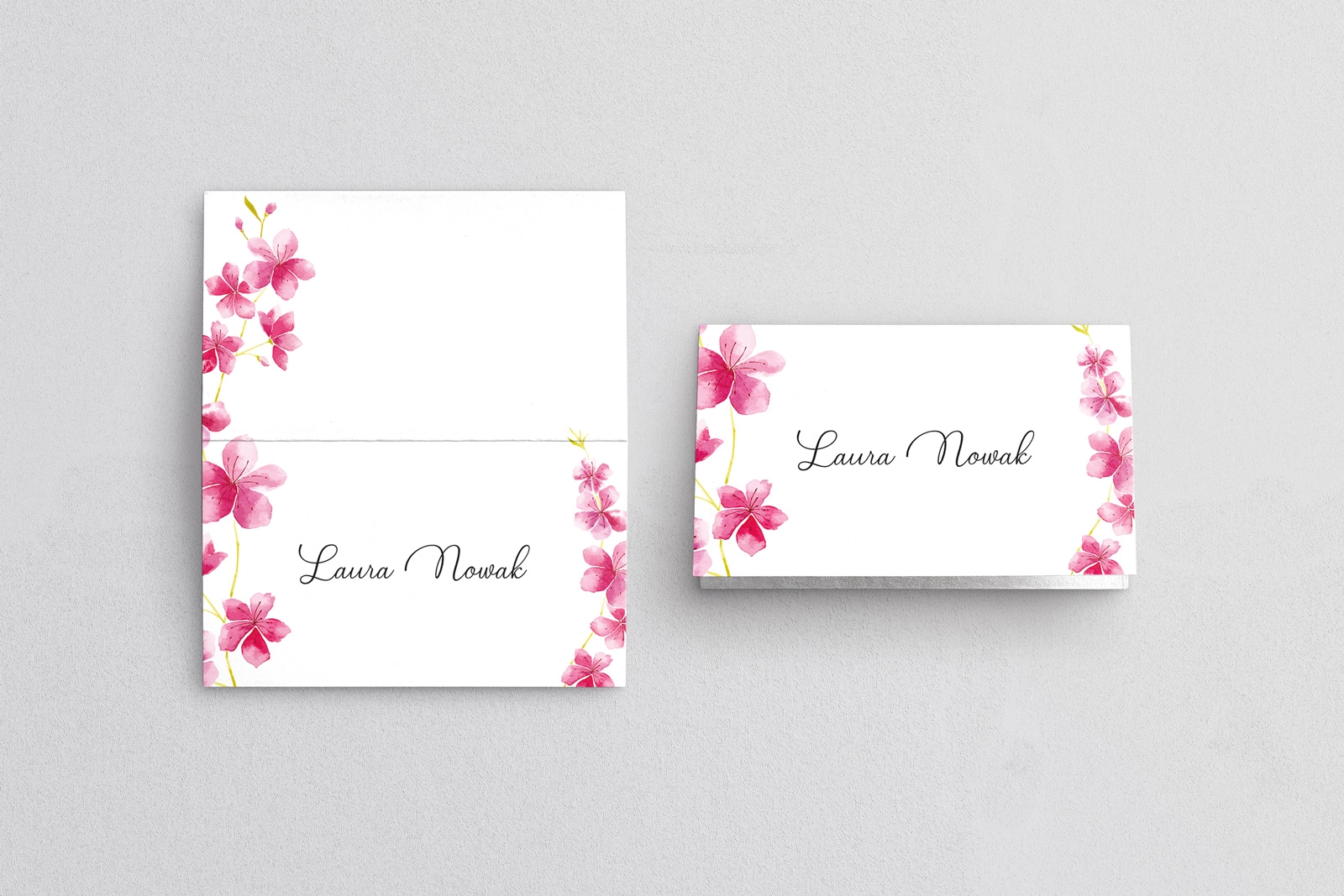 Winietki ślubne składane Biały Czas - Motyw 3