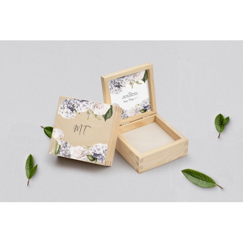 Pudełko na obrączki naturalne - Ofelia Motyw 1
