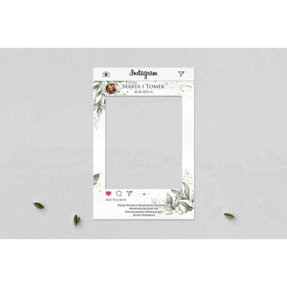 Ramka do zdjęć - Instagram Leaves Motyw 1
