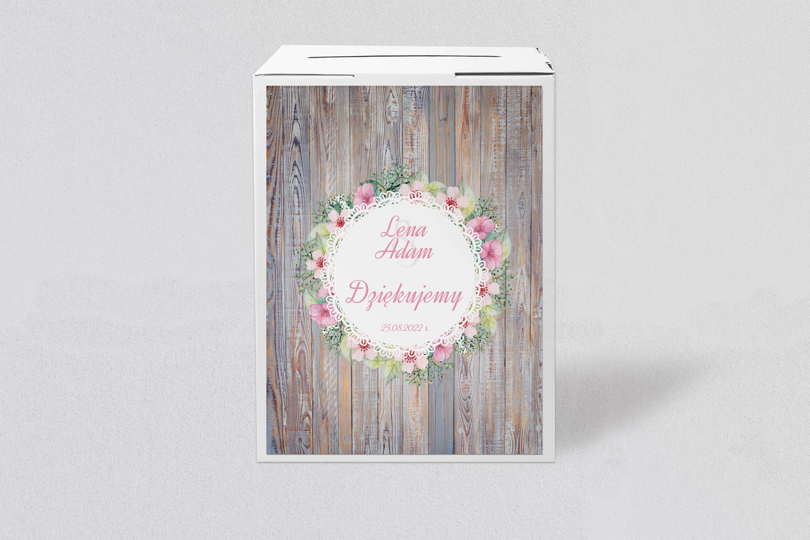 Pudełko na koperty i pieniądze Rustical Motyw 6