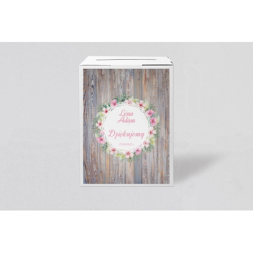 Pudełko na koperty i pieniądze Rustical Motyw 6