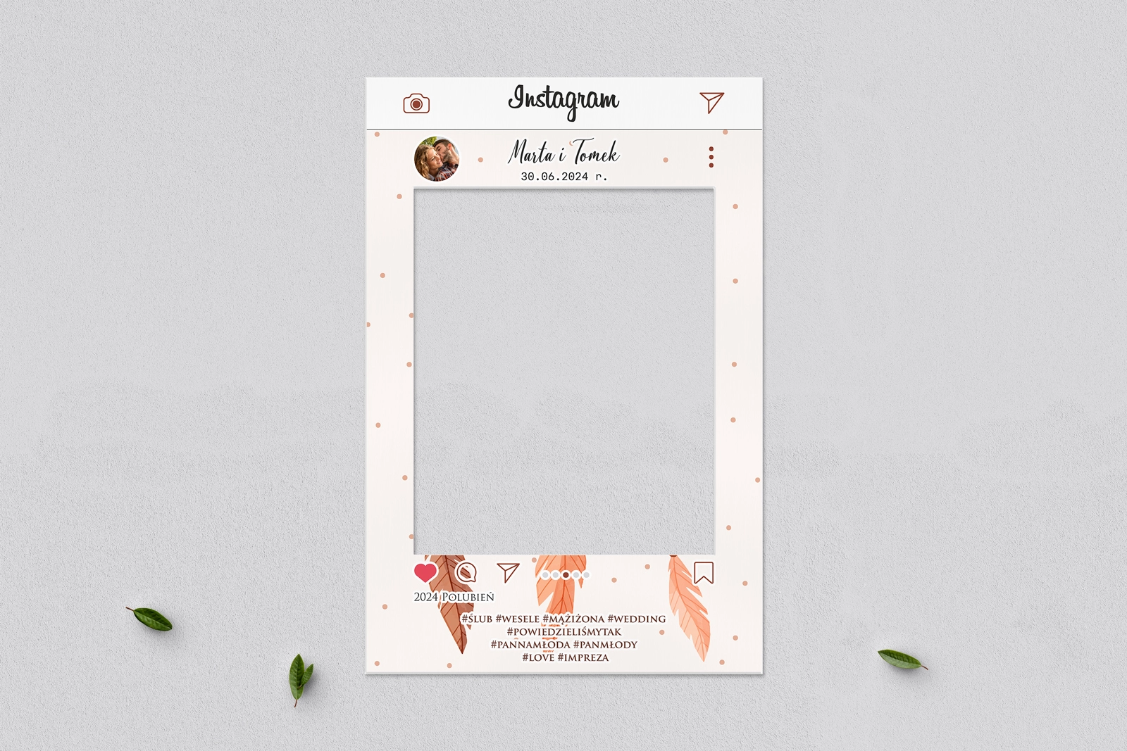 Ramka do zdjęć - Instagram Butterflies - Motyw 1