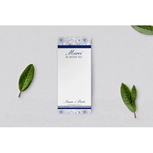 Podziękowanie Merci - Karteczka Ornaments - Motyw 1