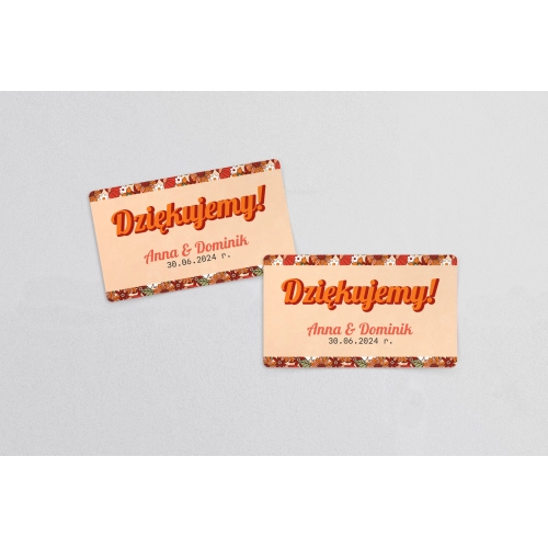 Naklejki na słoiczki weselne Retro Style - Arkusz 21 szt Motyw 3