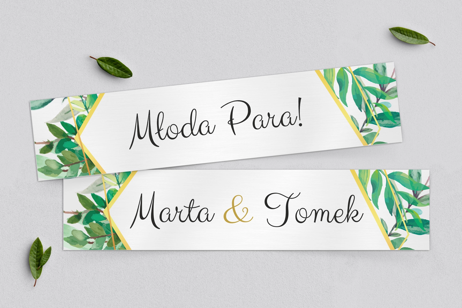 Tablice Rejestracyjne 2 szt. - Flowers & Frame Motyw 2