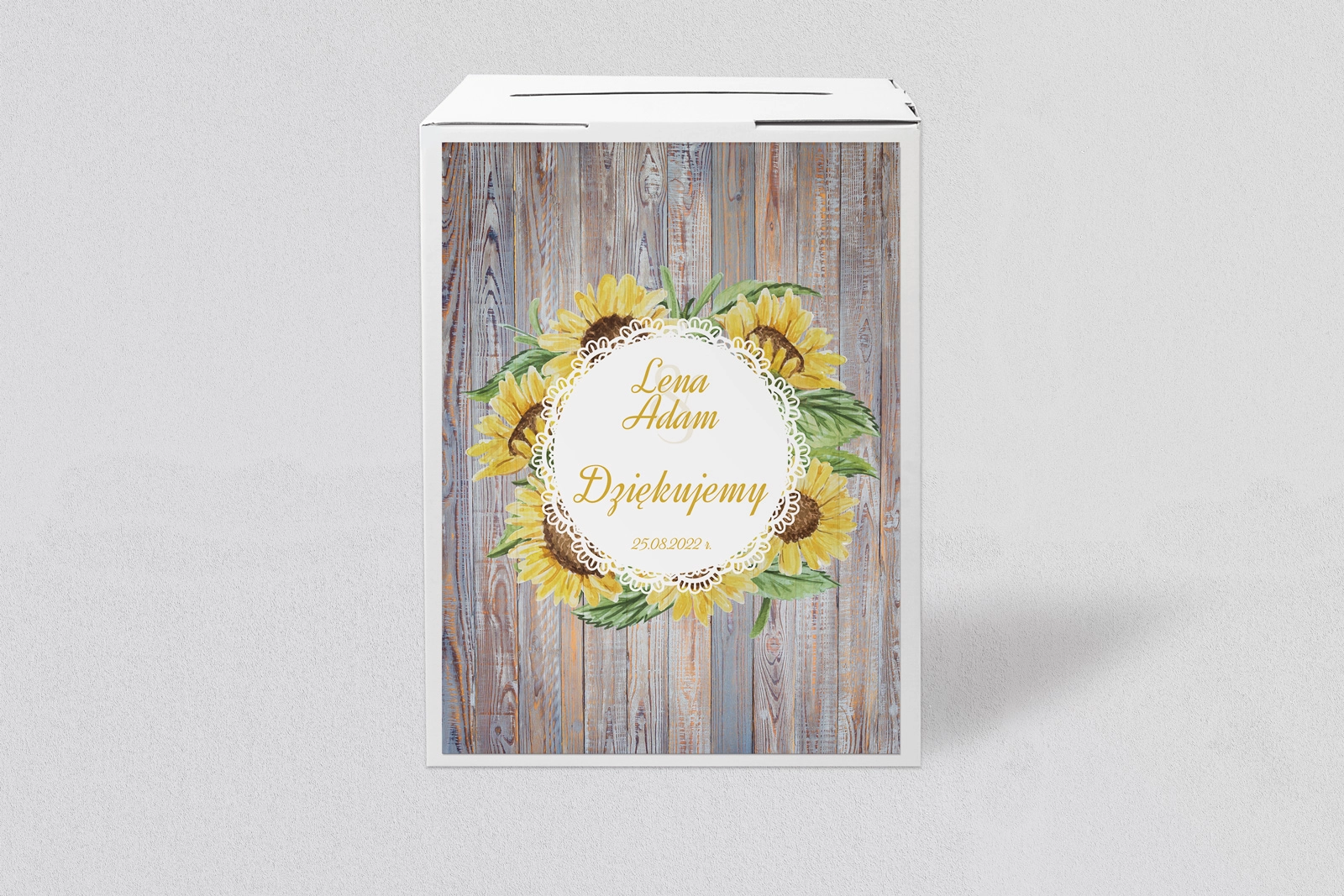 Pudełko na koperty i pieniądze Rustical Motyw 4