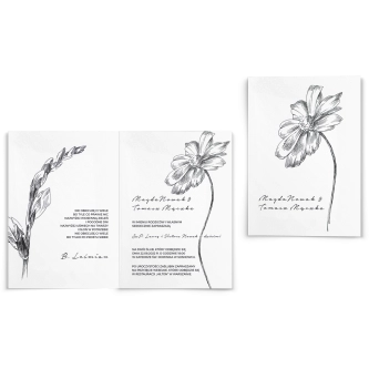 Zaproszenia ślubne Elia - Składane Motyw 4