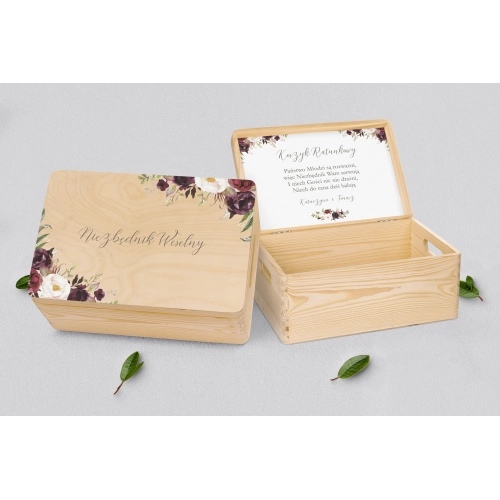 Koszyczek ratunkowy weselny naturalny - PasteLove Motyw 3