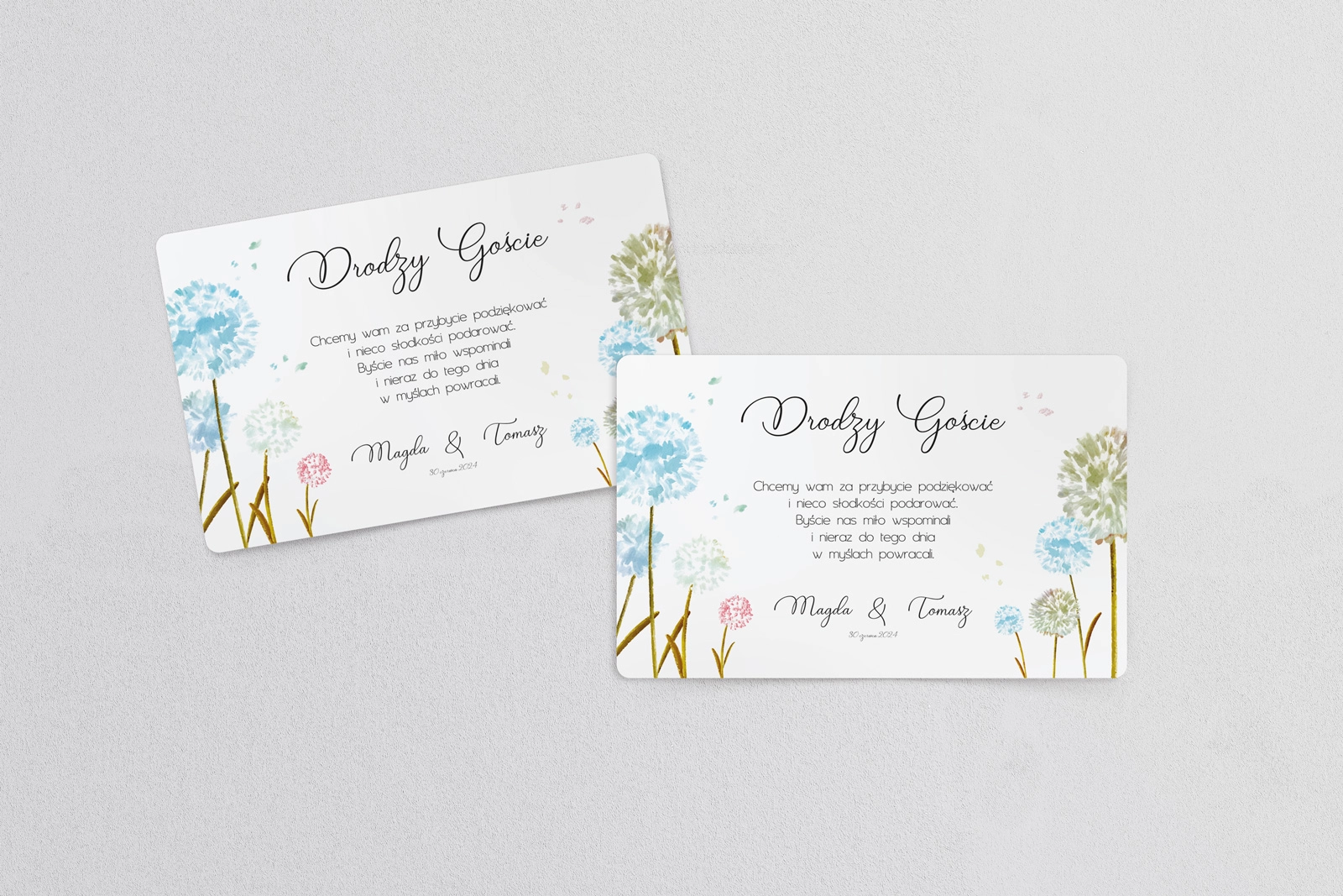 Naklejki na ciasto weselne Biały Czas - Motyw 4