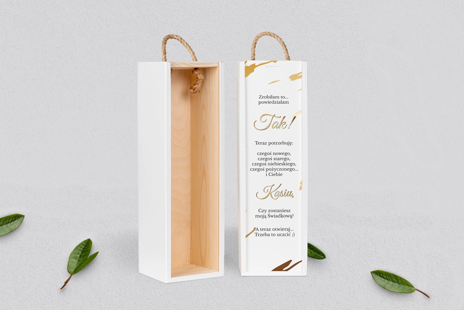 Prośba o Świadkowanie - SNW biała Marmur & Złoto Motyw 3