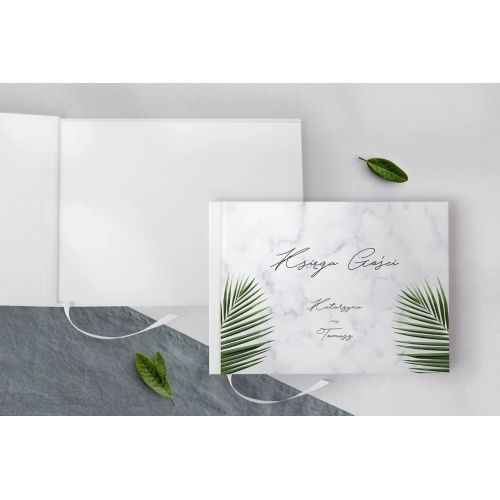 Księga Gości Weselnych Marble leaf Motyw 1
