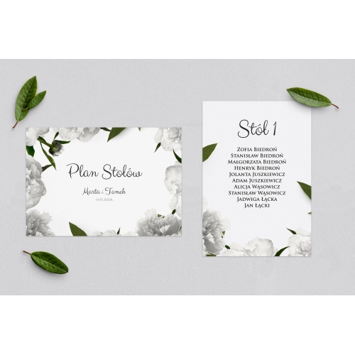 Plan Stołów - Karteczka Soft Motyw 3