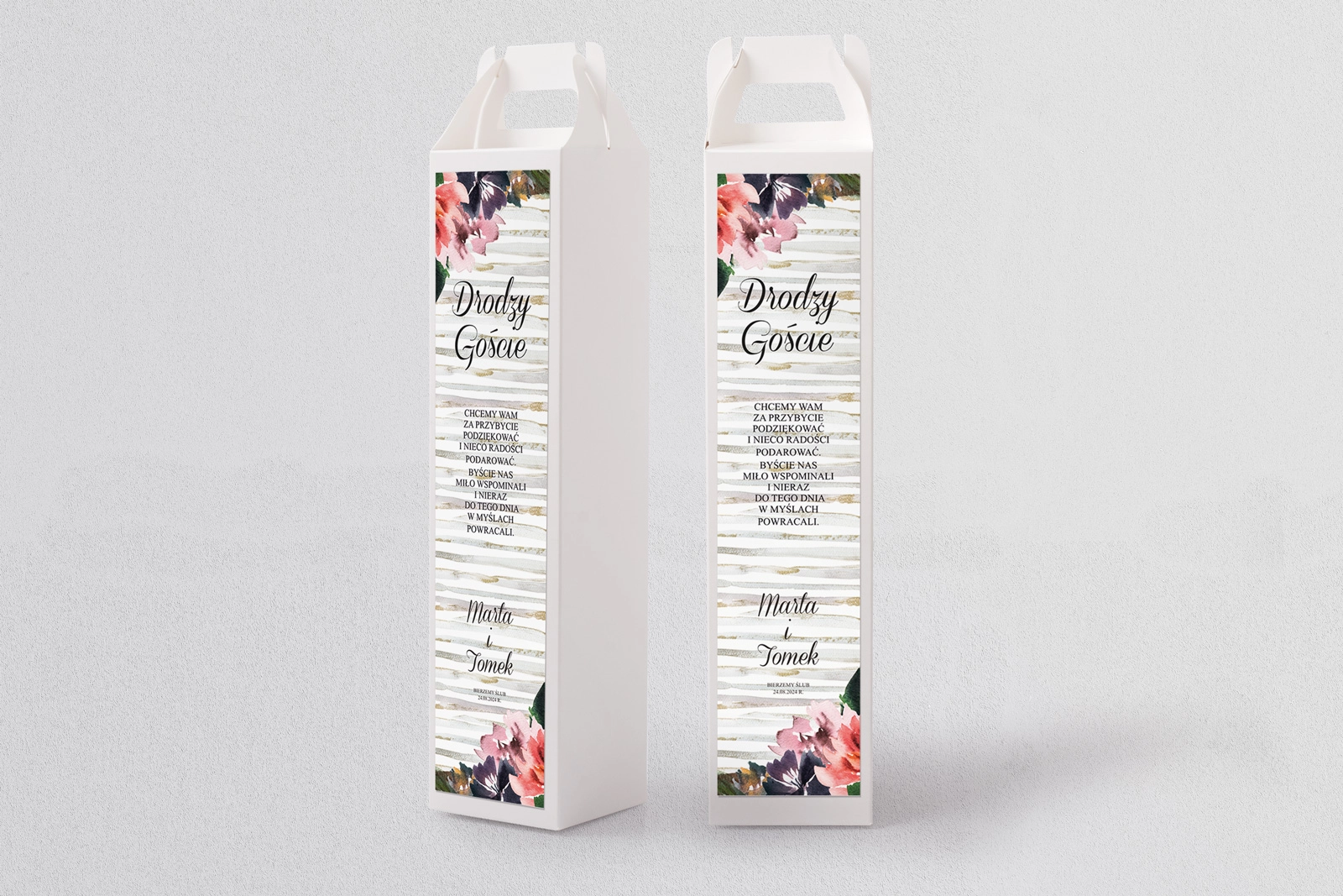 Pudełko na alkohol Akwarelka - Motyw 3