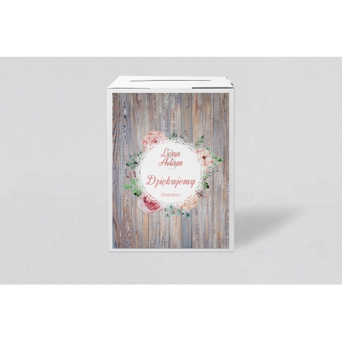 Pudełko na koperty i pieniądze Rustical Motyw 15