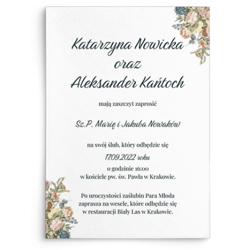 Zaproszenia ślubne Rustic Summer - Motyw 1