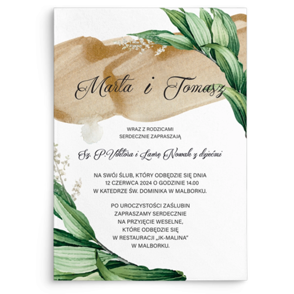 Zaproszenia ślubne Charlotte - Motyw 1