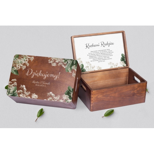Skrzyneczka dla Rodziców - brązowa Soft Motyw 1