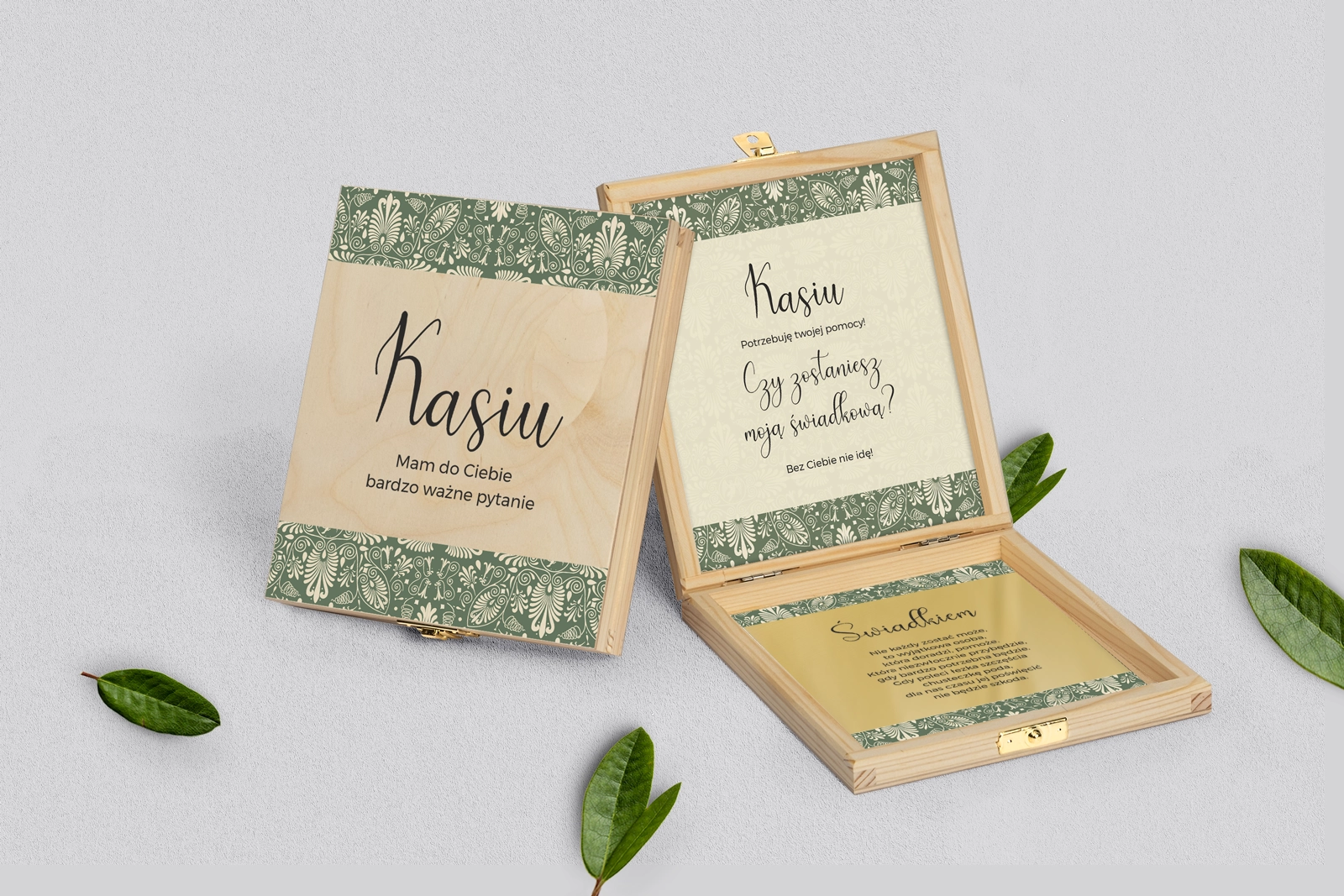 Prośba o świadkowanie - naturalne puzzle Vintage Motyw 2