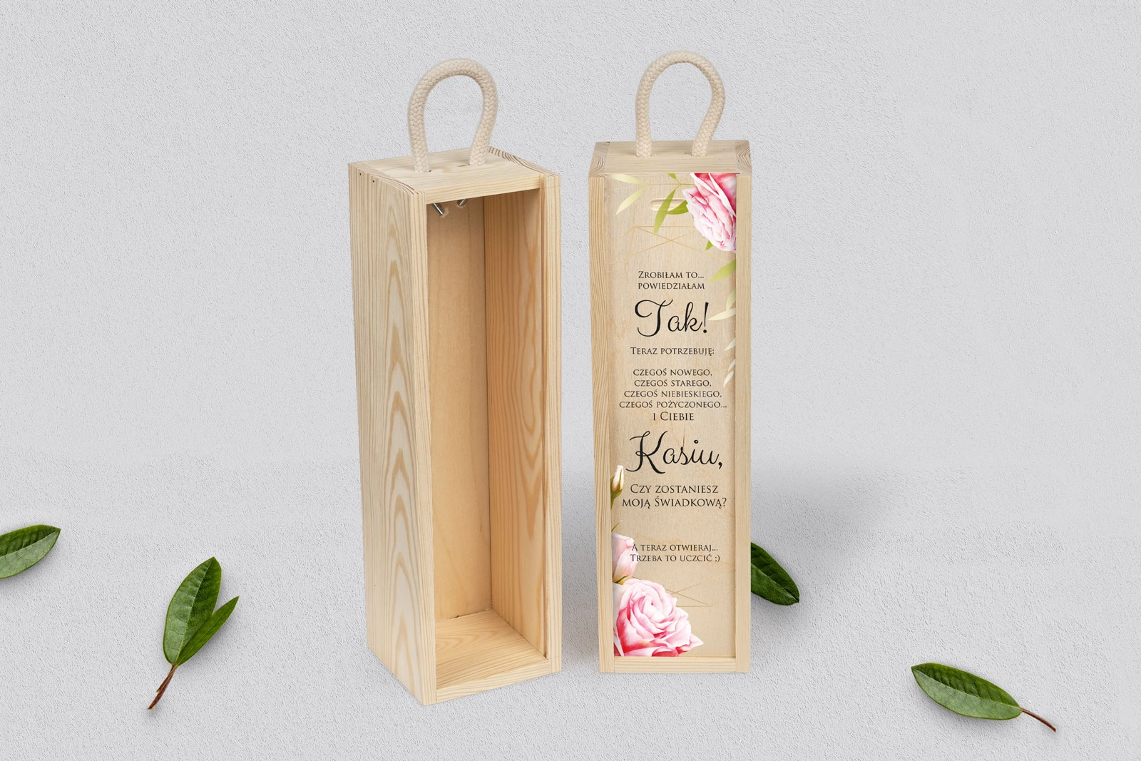 Prośba o Świadkowanie - SNW naturalna Flowers & Frame Motyw 5