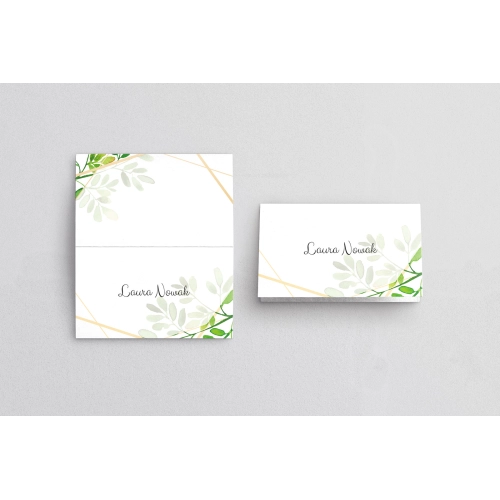 Winietki ślubne składane Flowers & Frame - Motyw 3