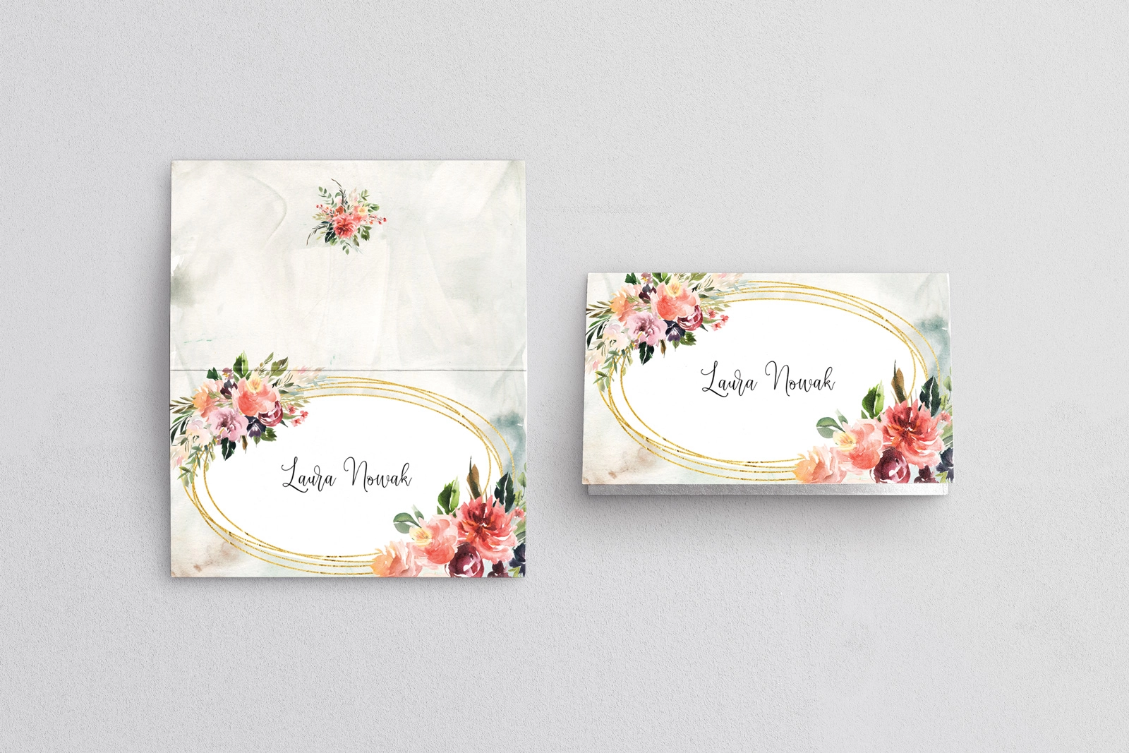 Winietki ślubne składane Spring Love - Motyw 4