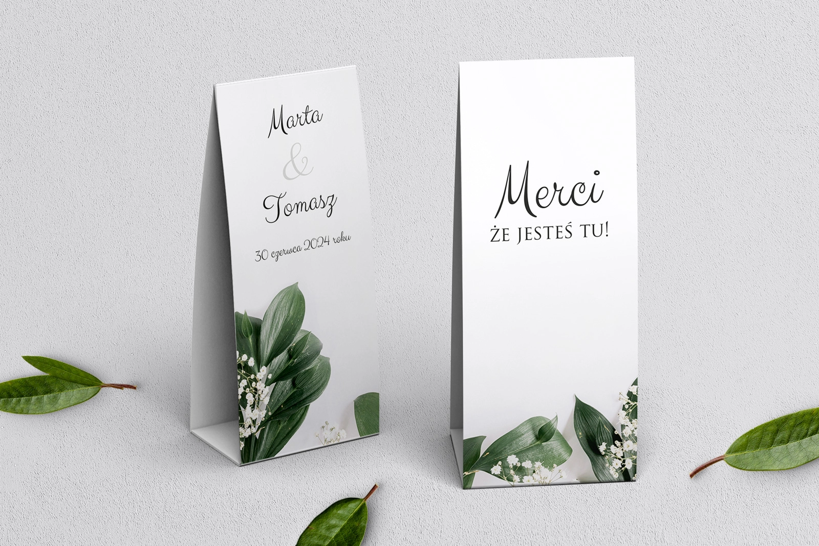 Podziękowanie Merci - Pudełeczko Soft Motyw 1