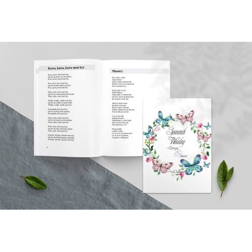 Śpiewnik Weselny - Akwarelowe Wianki Motyw 3