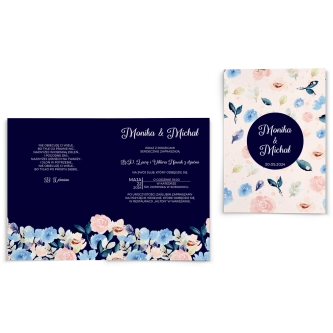 Zaproszenia ślubne Wildflowers - Składane Motyw2