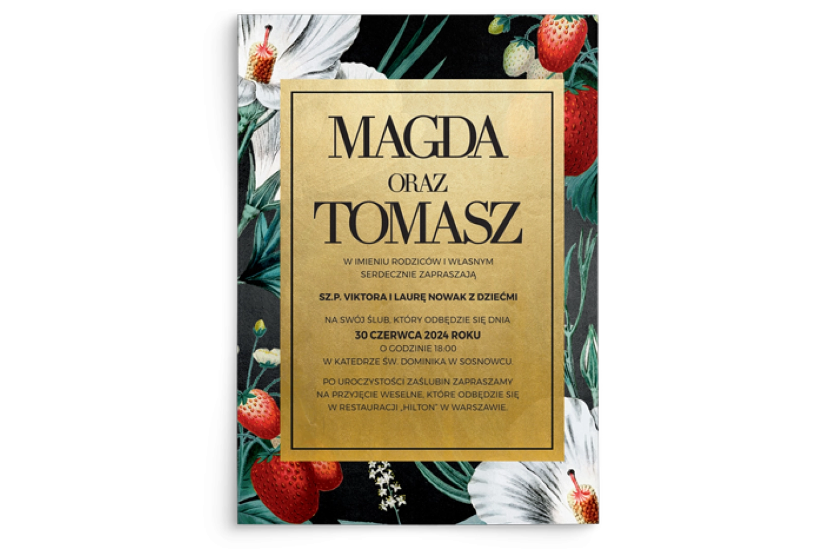 Zaproszenia ślubne Amore - Motyw 3