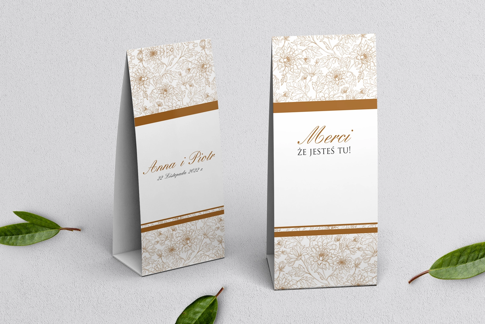 Podziękowanie Merci - Pudełeczko Ornaments Motyw 4