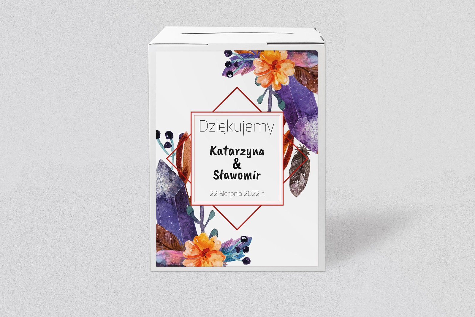 Pudełko na koperty i pieniądze Bukiety Motyw 18
