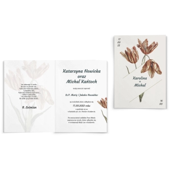 Zaproszenia ślubne Wild Nature - Składane motyw 1