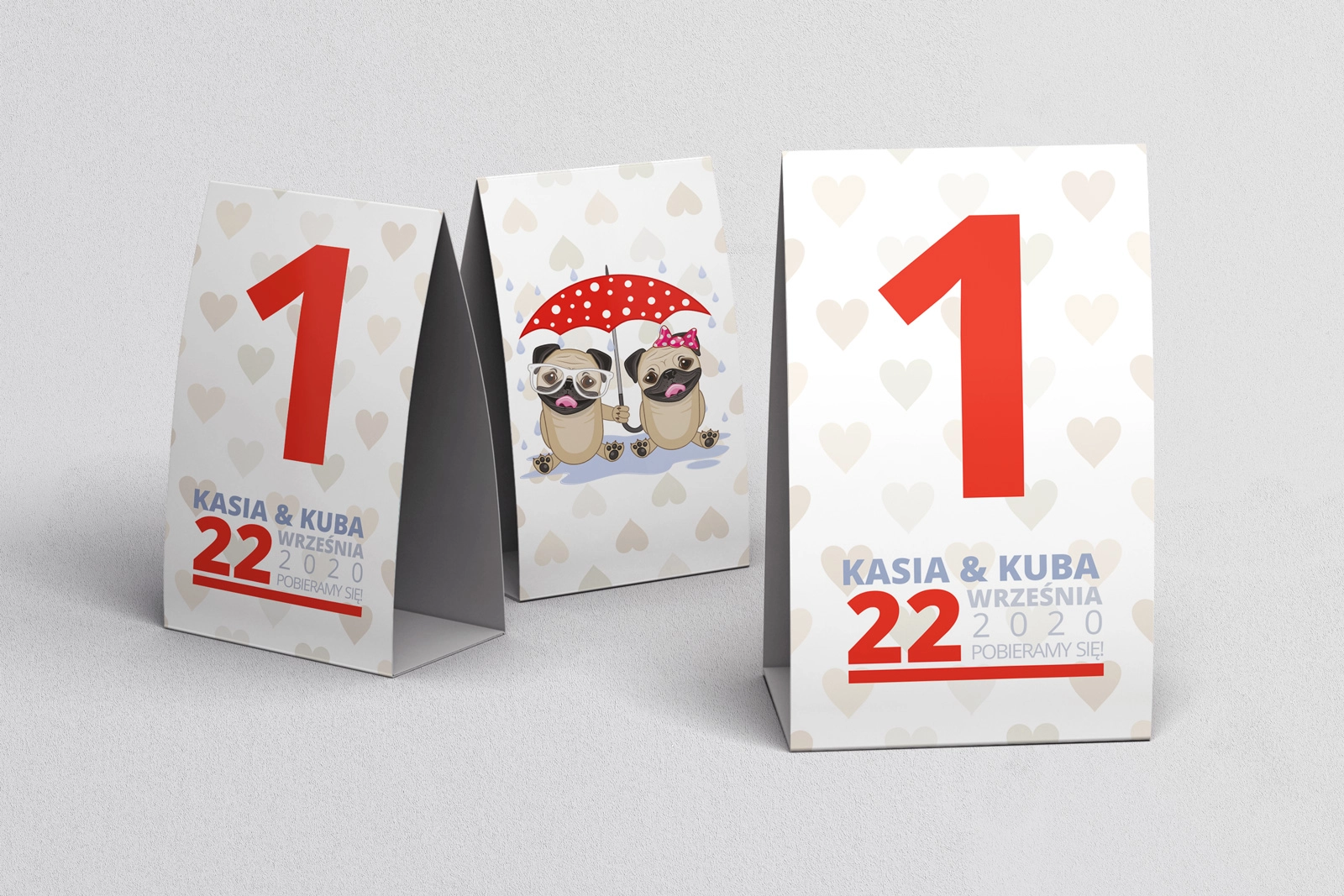 Numerki na stół Uroczy Deszcz Motyw 6