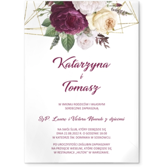 Zaproszenia ślubne Modena - Akrylowe Motyw 1