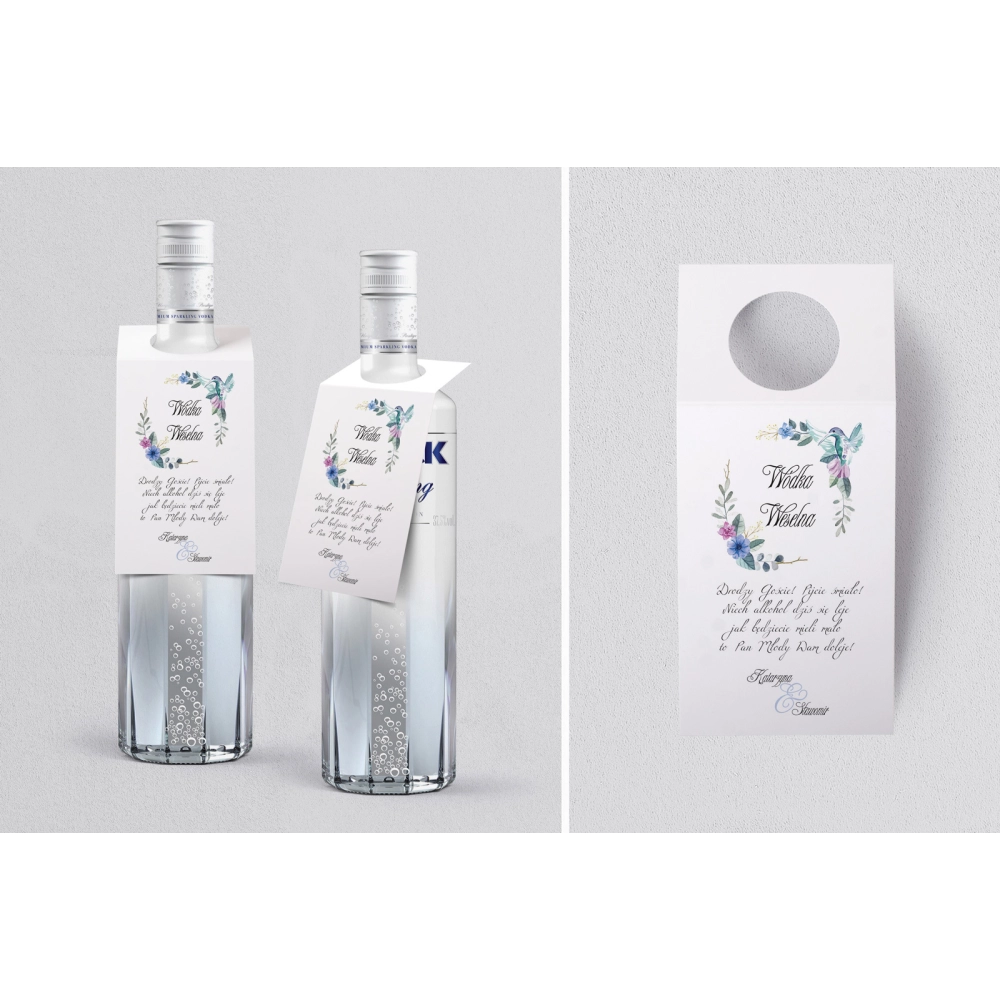 Zawieszka na alkohol oczko Akwarelowe Wianki Motyw 8