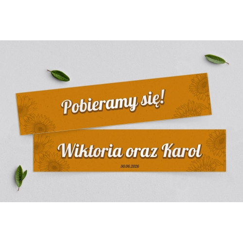 Tablice Rejestracyjne 2 szt. - Sunflowers Motyw 3