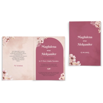 Zaproszenia ślubne Loretta - Składane motyw 1