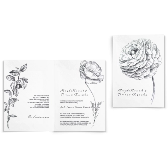 Zaproszenia ślubne Elia - Składane Motyw 2