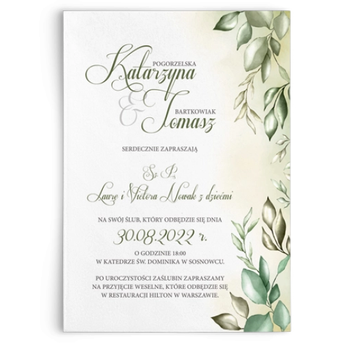 Zaproszenia ślubne About You - Motyw 1