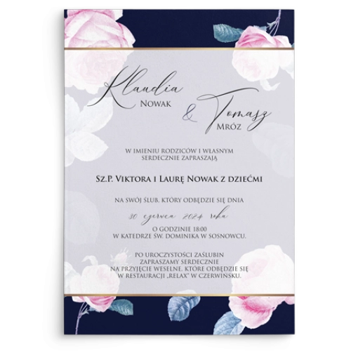 Zaproszenia ślubne Loveletter - Motyw 3