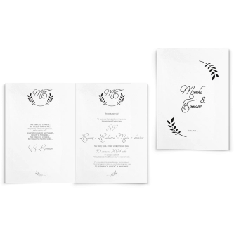 Zaproszenia ślubne Alloro - Składane Motyw 1